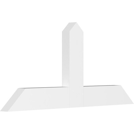 Ekena Millwork Portland Architectural Grade PVC Gable Bracket, 36"W x 16 1/2"H x 2"D x 4"F, 11/12 Pitch GBP036X17X0204POR00